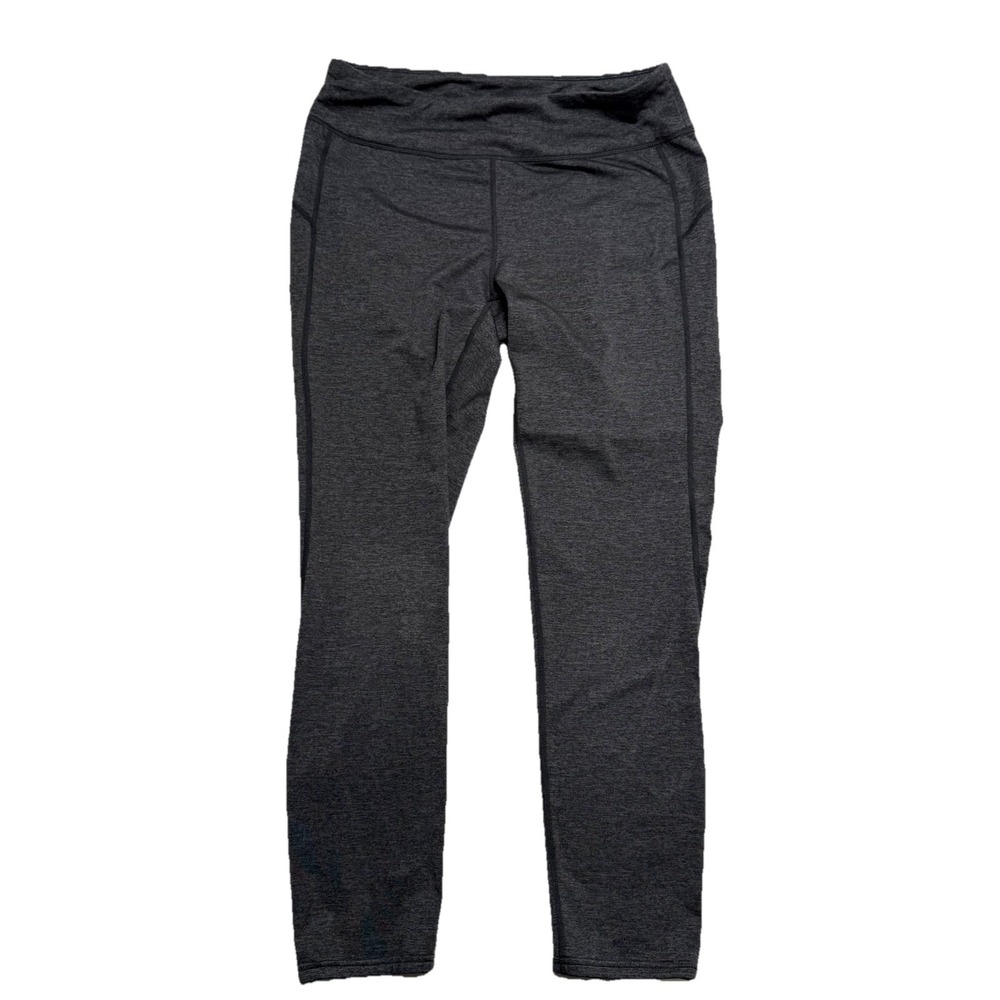 Stoic Leggings‎ Women's Size L Large Gray Heather Pocket 28.5" Inseam Polyester